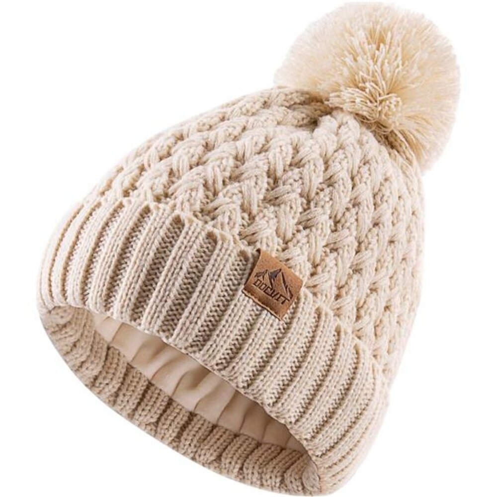 Kids Pompom Winter Beanie Hat Scarf Gloves Set - Picture 2 of 7
